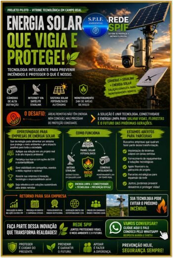 ENERGIA SOLAR + TECNOLOGIA , NA PREVENÇÃO A INCÊNDIOS FLORESTAIS