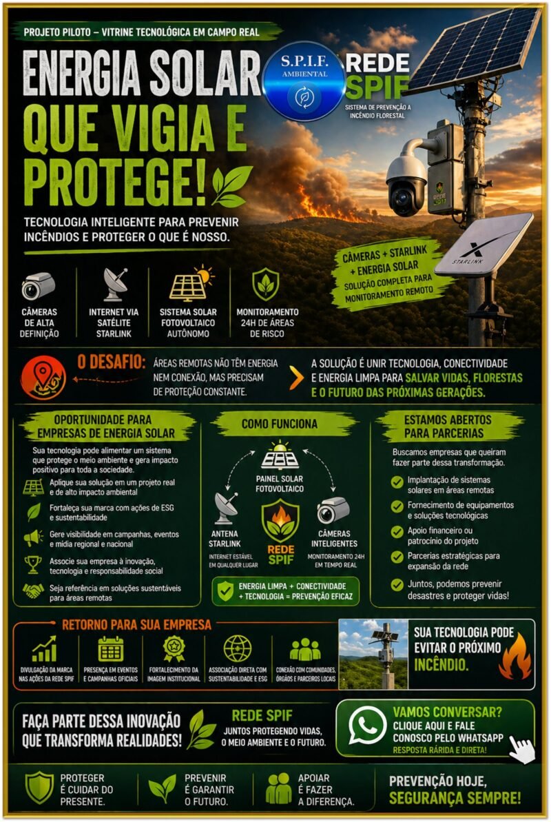 ENERGIA SOLAR + TECNOLOGIA , NA PREVENÇÃO A INCÊNDIOS FLORESTAIS